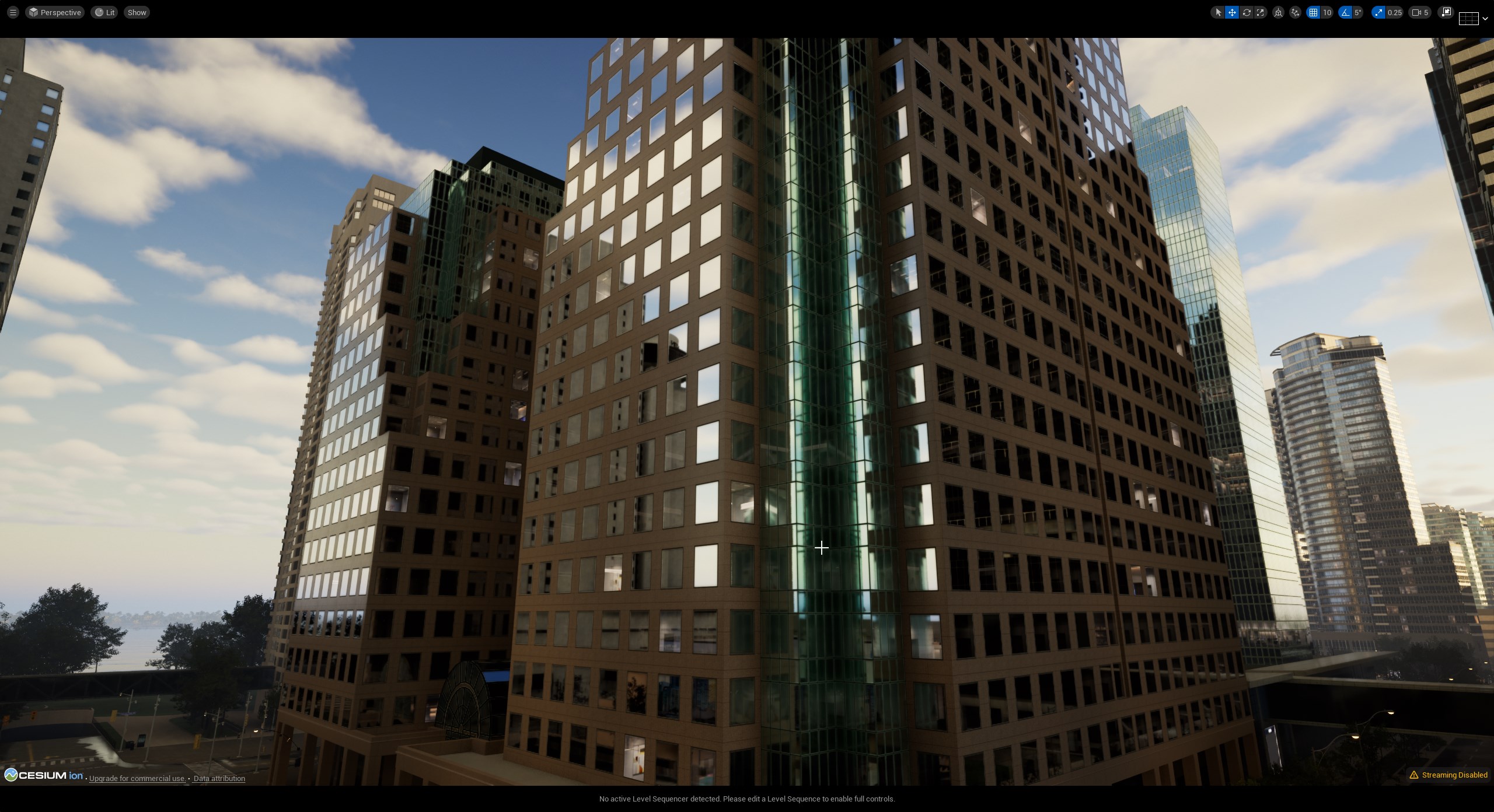 Toronto office building rendered during daytime in Unreal Engine